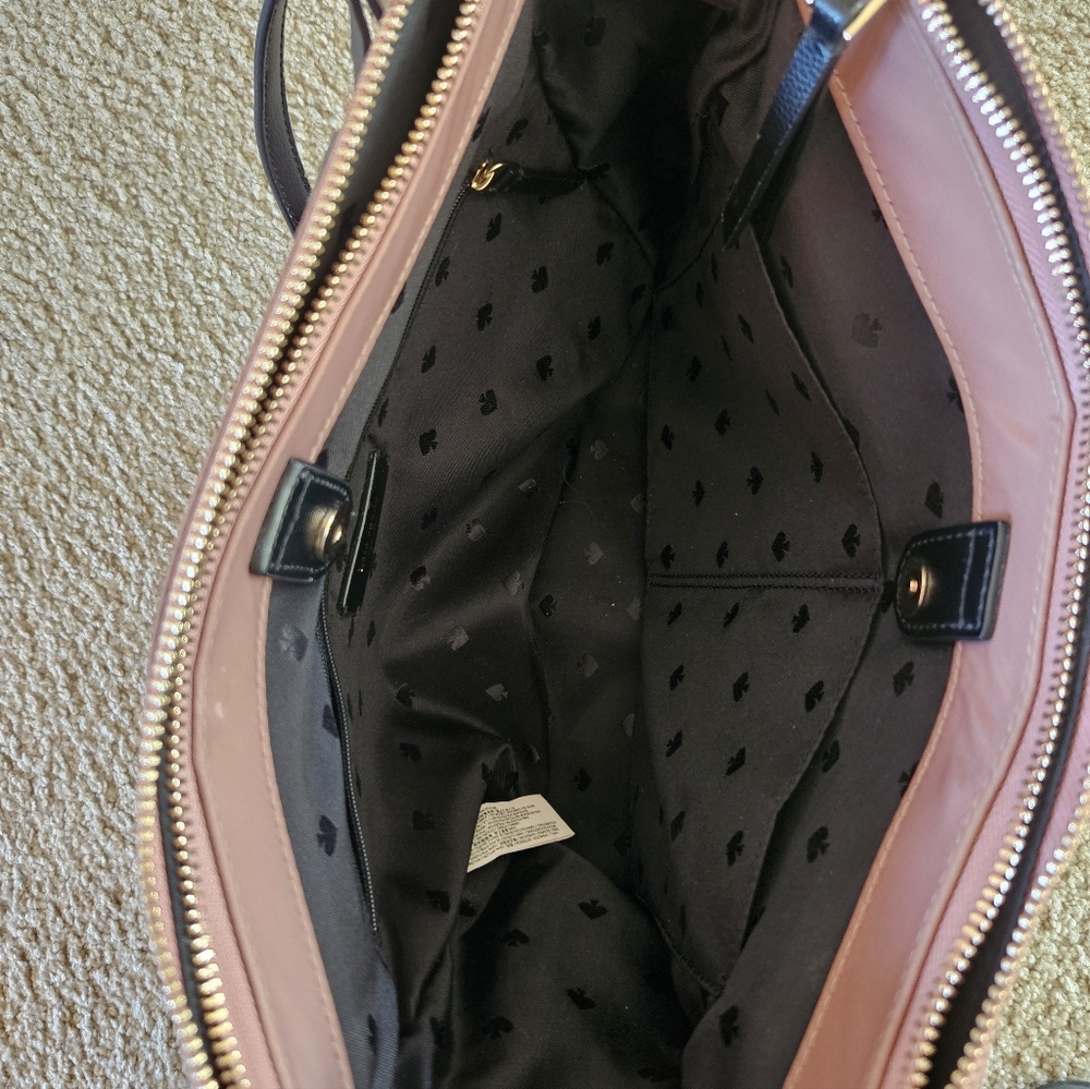 Kate Spade Dawn Sparrow dusty Mauve and Black Nylon shoulder Bag - Picture 5 of 7